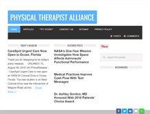 Tablet Screenshot of physicaltherapistalliance.com